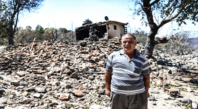 Bakanlar Çavuşoğlu ve Karaismailoğlu, Antalya Gündoğmuş yangın bölgesinde konuştu: (1)