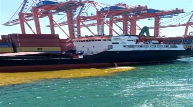 Mersin'de denizi kirlettiği belirlenen gemiye 1 milyon 355 bin lira ceza kesildi